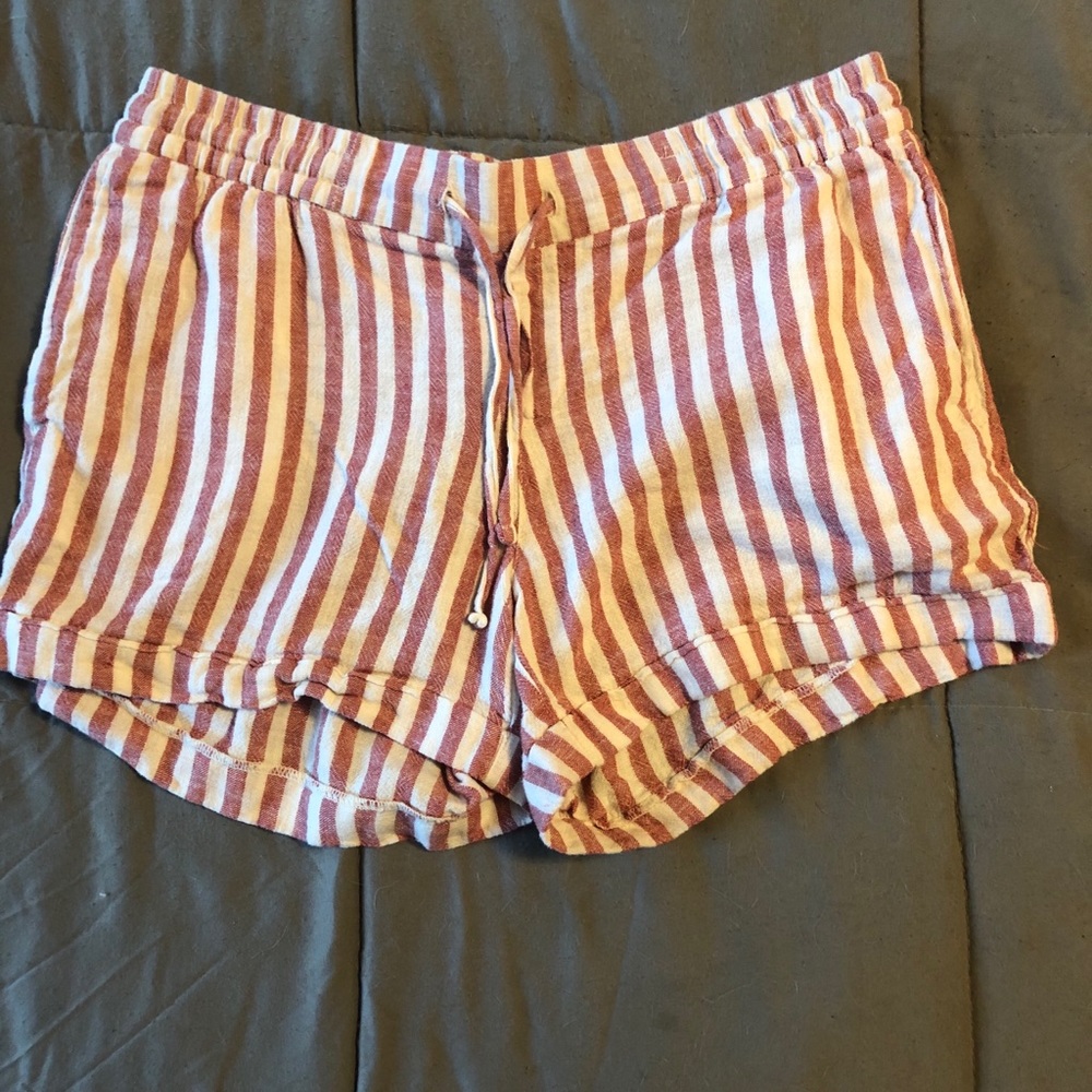 Striped Cotton Shorts